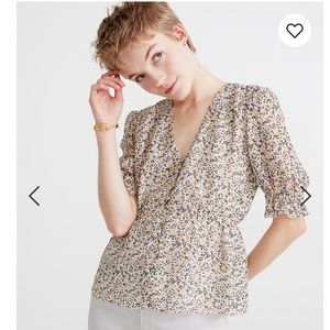 Madewell Peplum Floral Top
